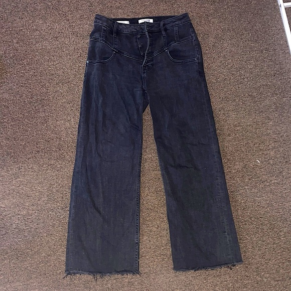 Vigoss High-Rise Wide Leg Black Jeans Size 27 - Picture 1 of 3